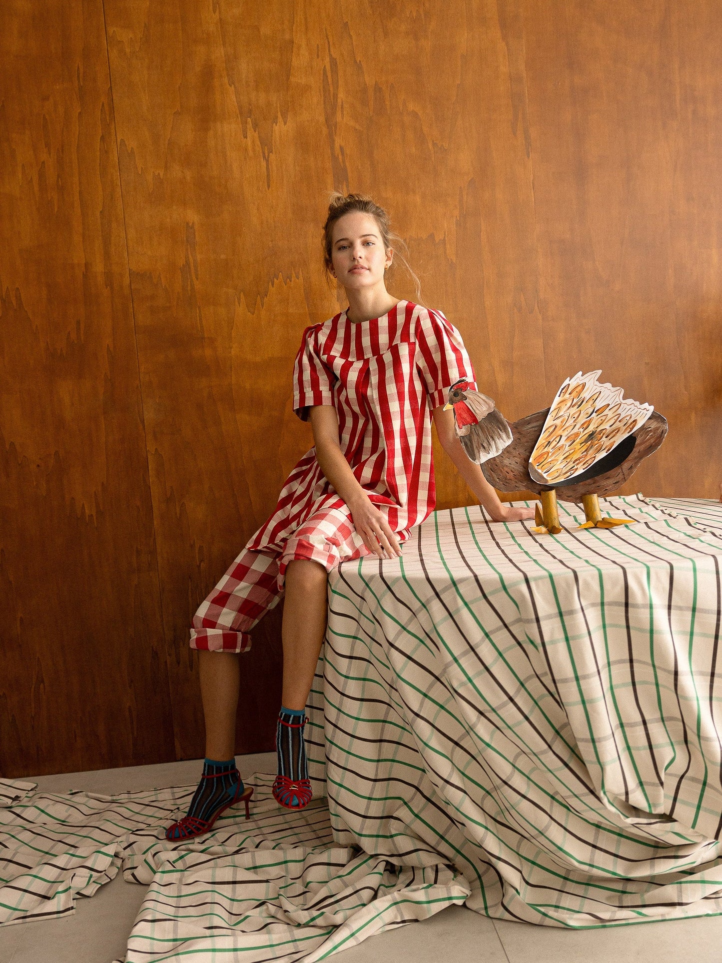 🔥 BUT 2 GET 10% OFF 🔥 Gingham Pleated Mini Dress