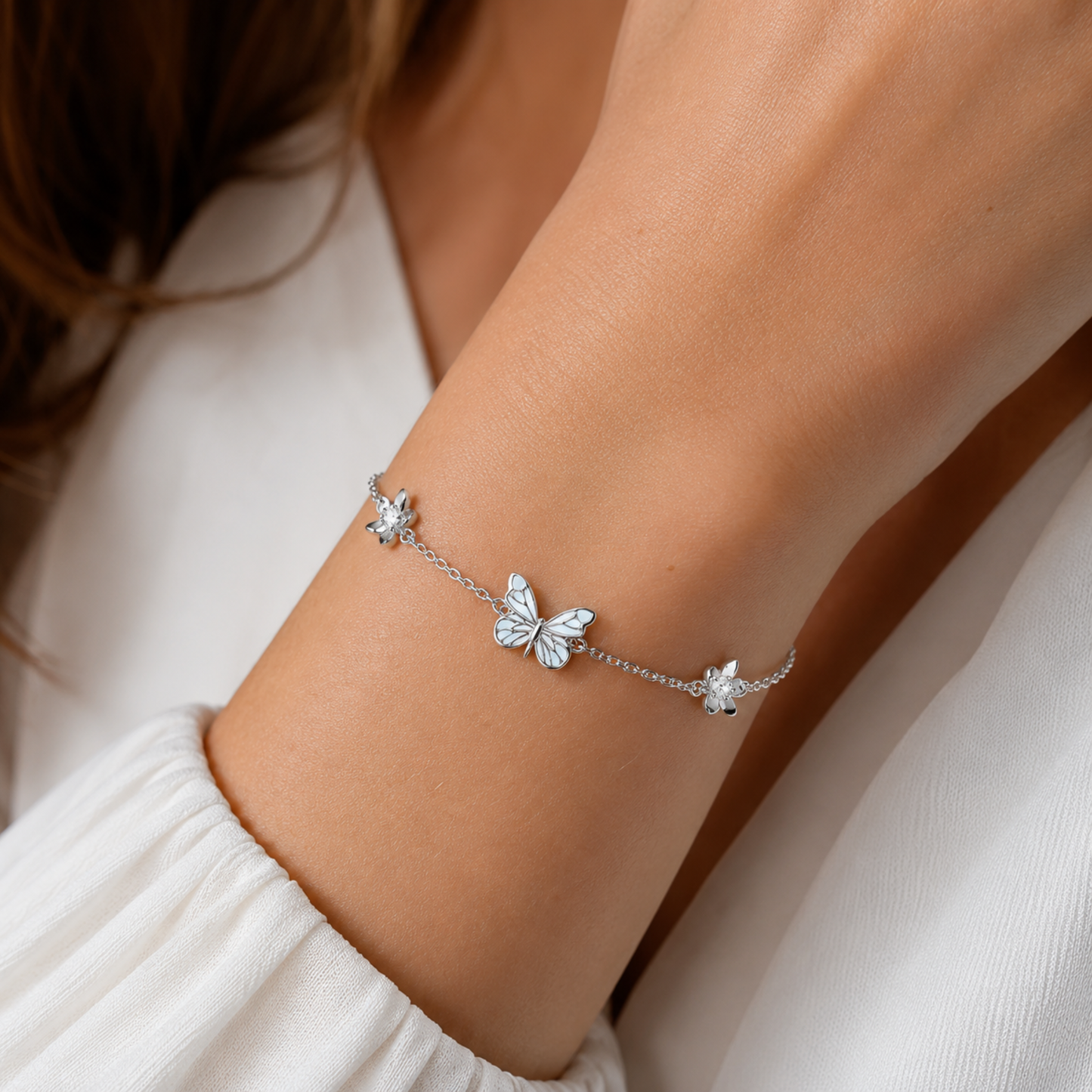 🔥 BUT 2 GET 10% OFF 🔥 Bracciale Farfalla Luminoso ( ARGENTO 925 )