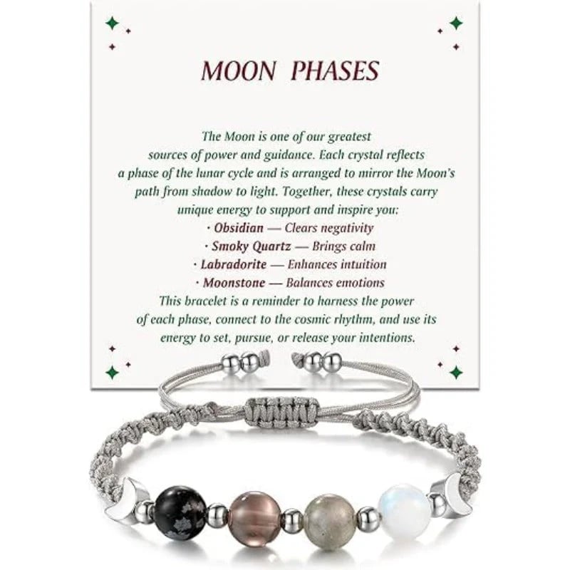 🔥#1 Bestseller - Sconto del 49%丨Moon Phase Crystal Bracelet