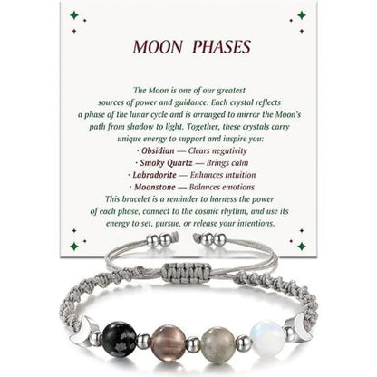 🔥#1 Bestseller - Sconto del 49%丨Moon Phase Crystal Bracelet